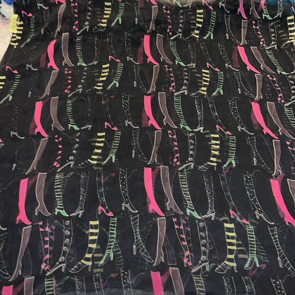 Designer silk scarf wrap boot pattern 96” x 88”